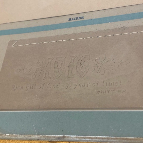 ANTIQUE FRAMED ADVERTISING CURRIE HARDWARE HAIDEE CALENDAR 1916 - Picture 3 of 8